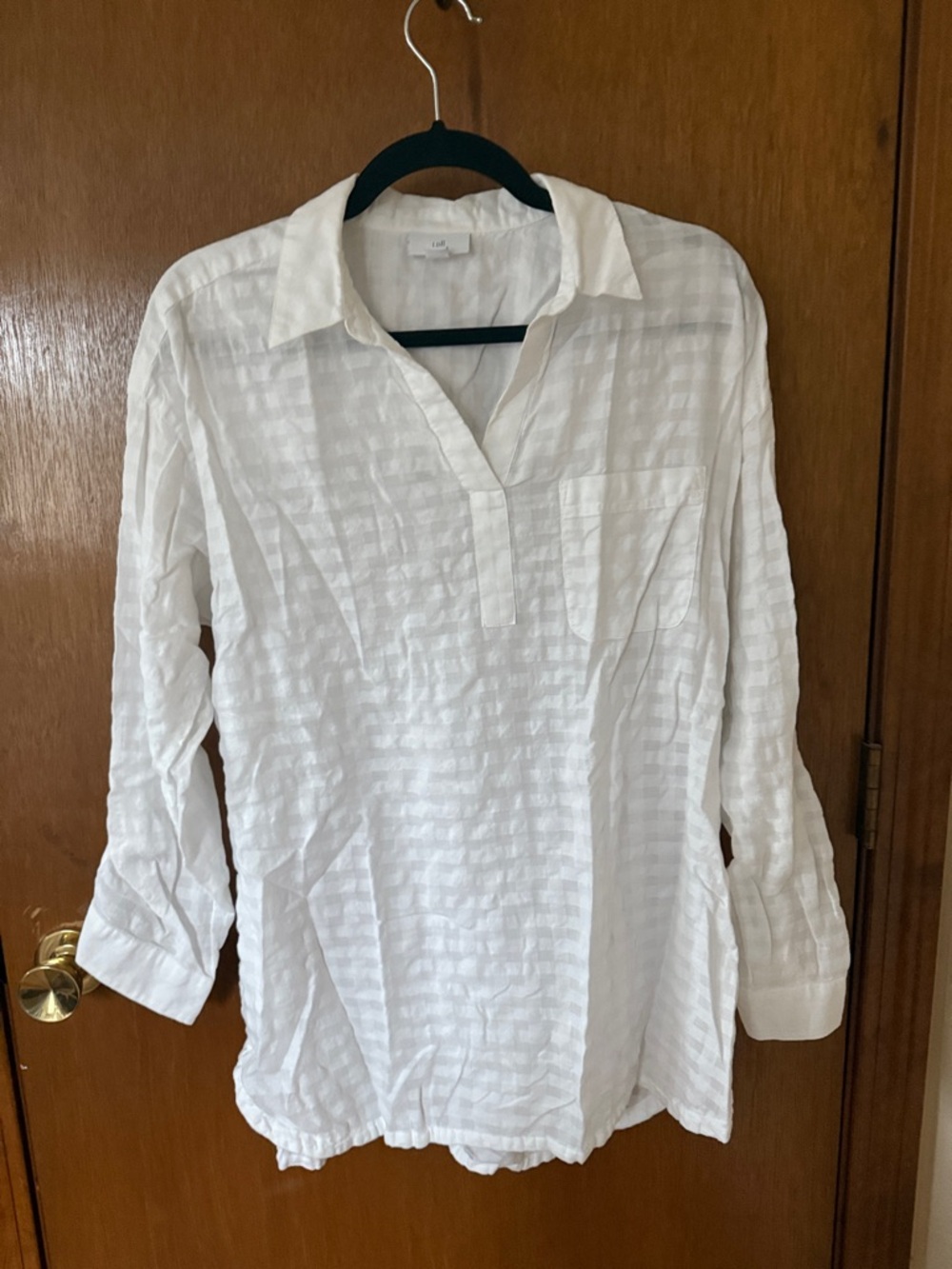 J. Jill White Textured Blouse